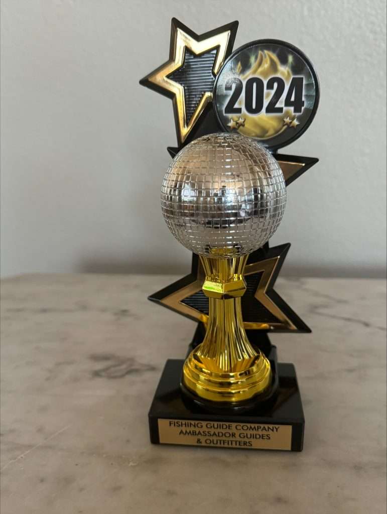 Best of Page Award trophy for Best Fishing Guide in 2024