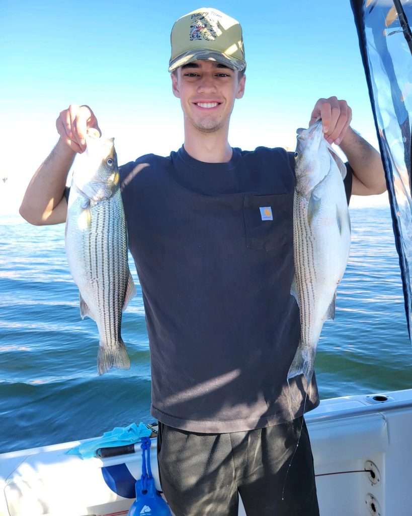 Caden catching some “big boys” yesterday - Avg. weight 6-8 lbs.! #lakepowell #lakepowellhouseboats #fishingtime #fishingguides